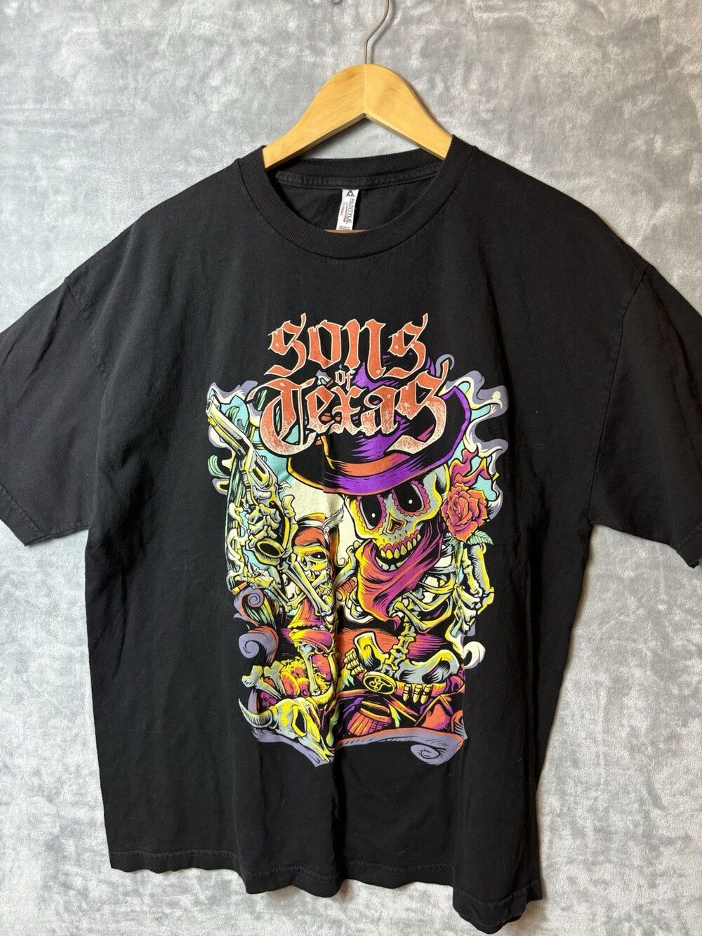 Sons of Texas band T-shirt XL Medium Vintage Rare Large Print